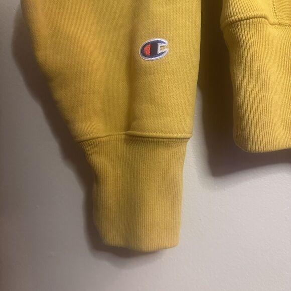 Vintage Champion Reverse Weave Crewneck Ribbed Sweatshirt Yellow Gold Men’s SM - Picture 7 of 7